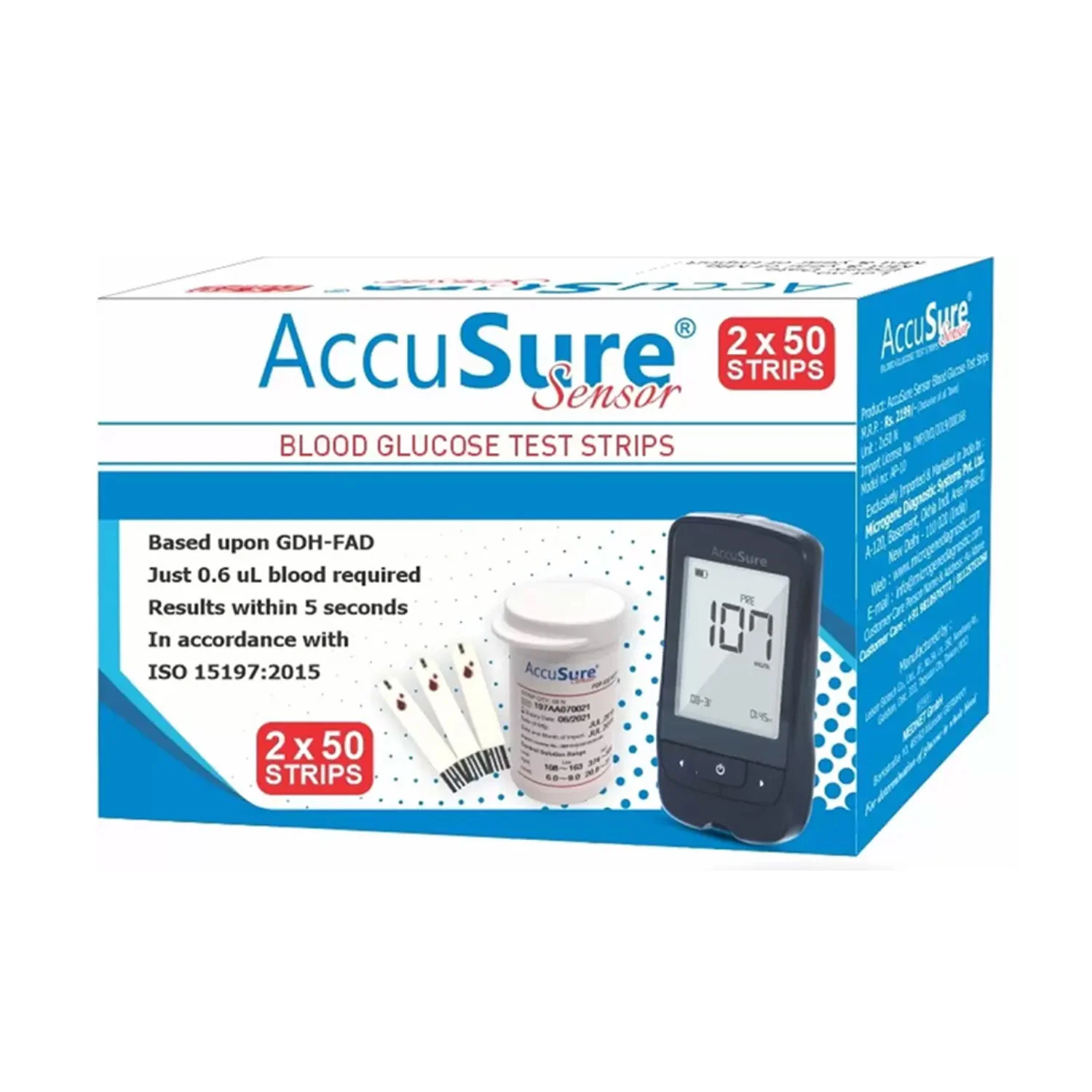 Accusure Sensor Test Strips (100 Strips)