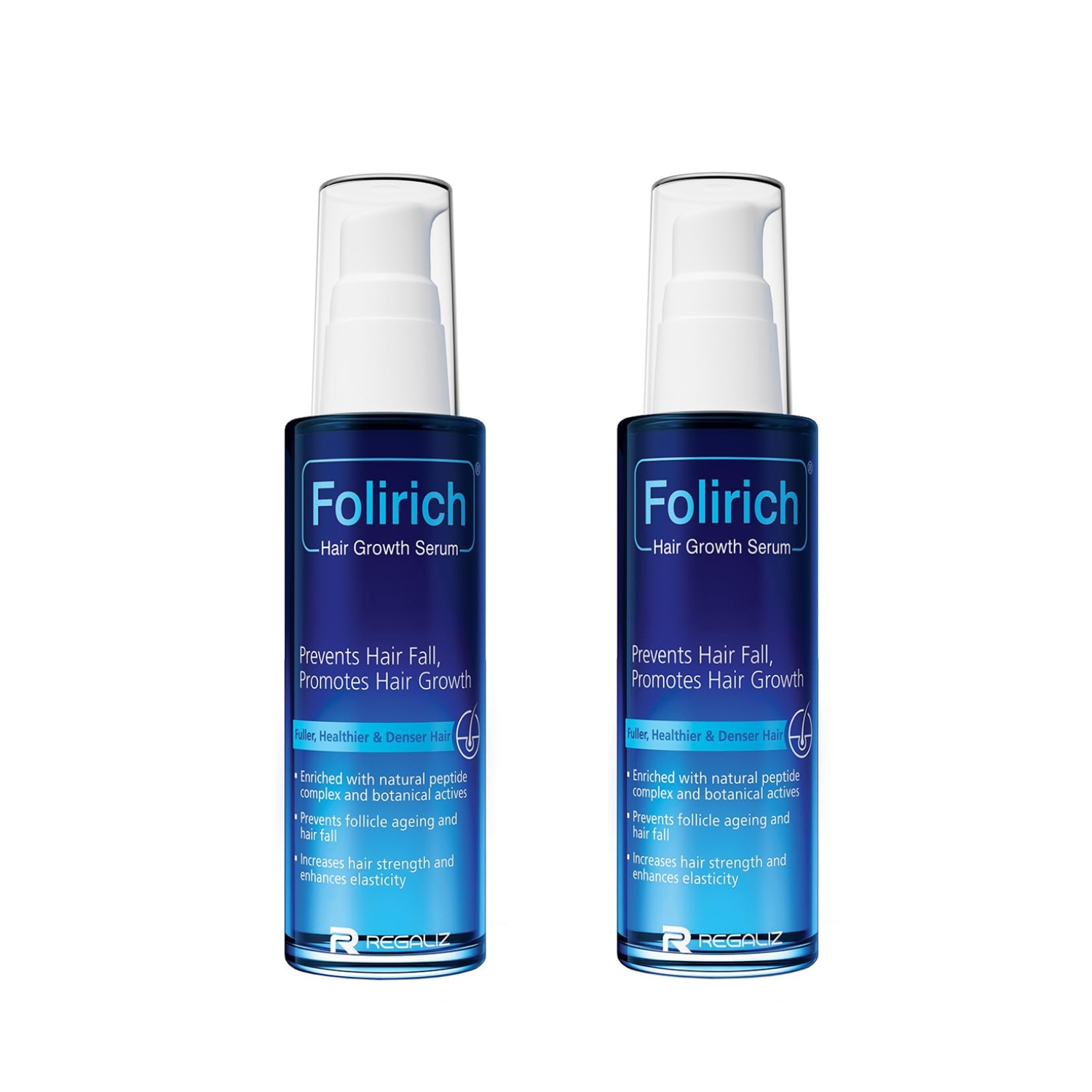 Regaliz Folirich Hair Growth Serum 60 ml (Pack of 2)