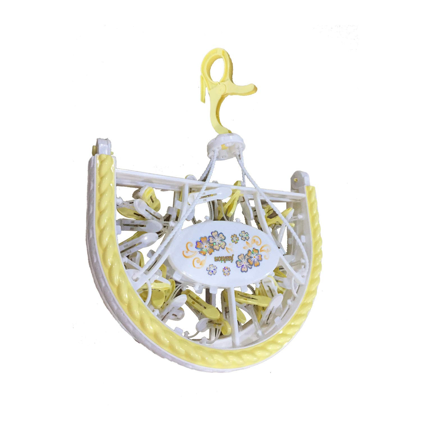 Chinmay Kids Plastic Foldable Hanger with 24 Clips