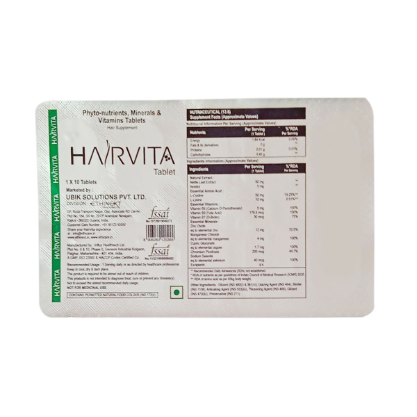 Ethicare Hairvita Nutrient Tablets 1X10 Tablets