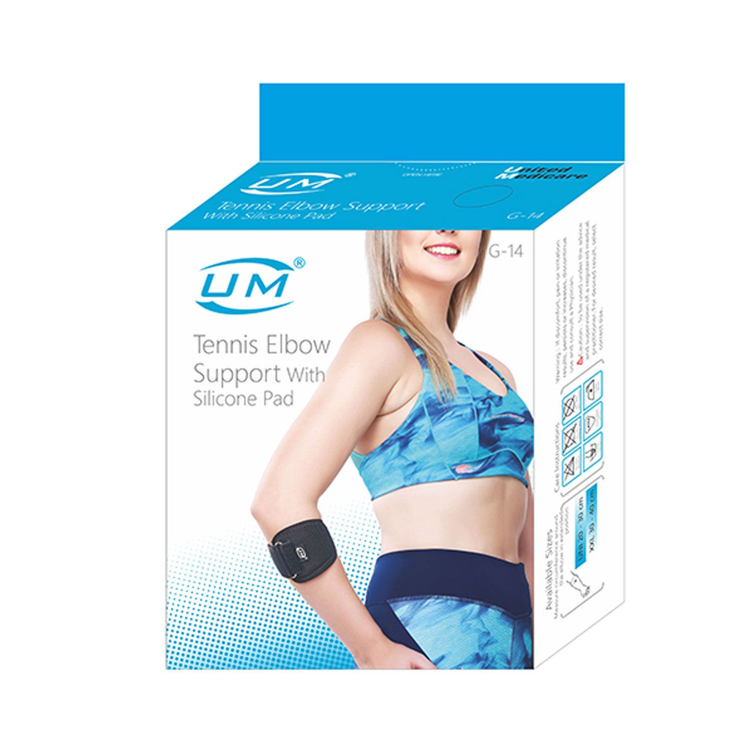 United Medicare Tennis Elbow Support With Silicone Pad (G-14) - Universal