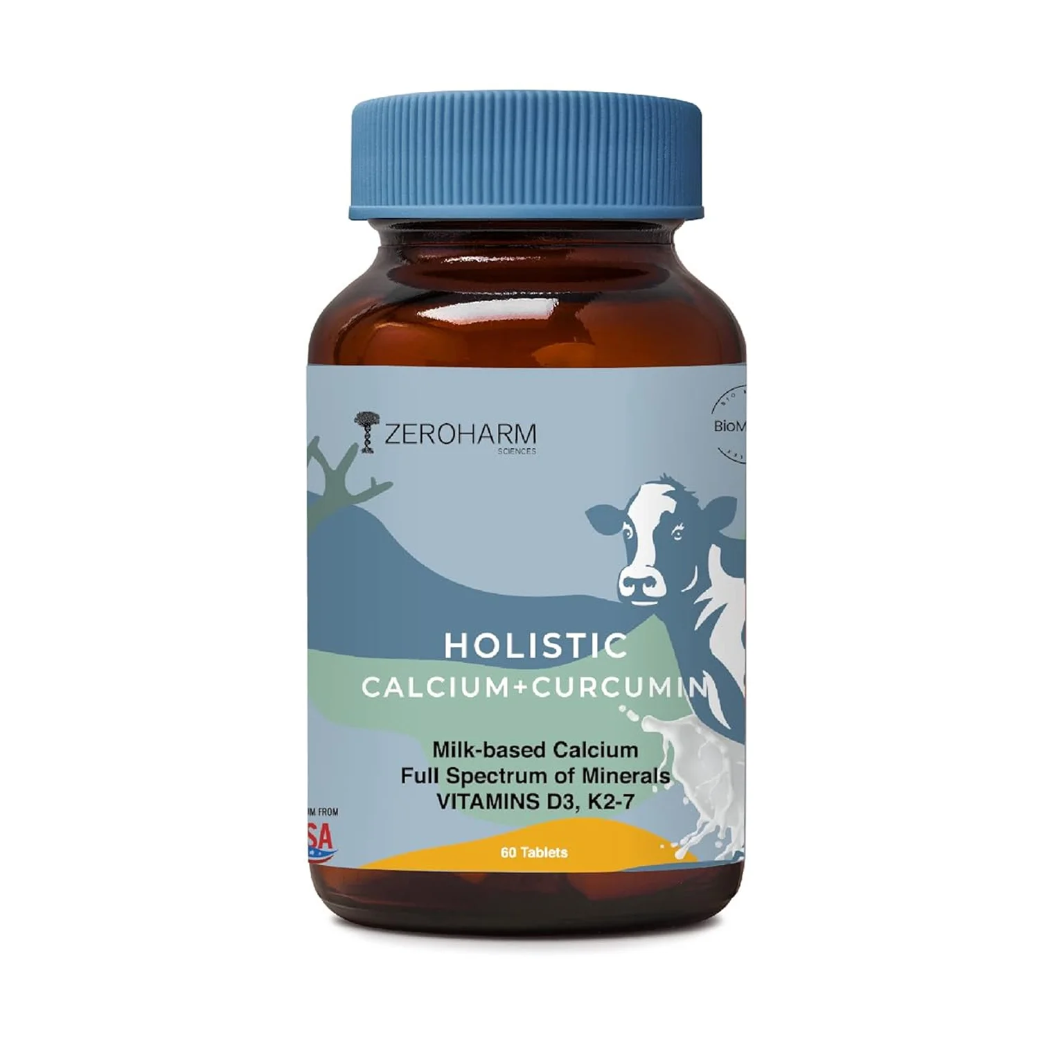 Zeroharm Sciences Holistic Calcium + Curcumin Tablet - 60 Tablets