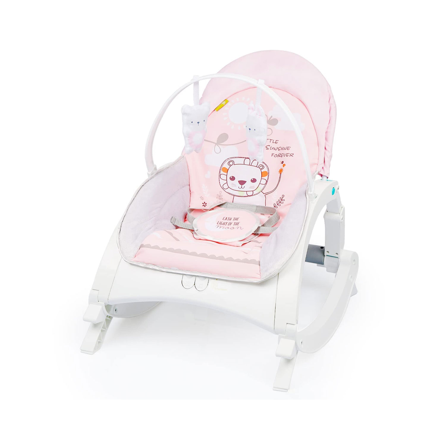 R for Rabbit Rock N Play Baby Rocker (Pink Grey)