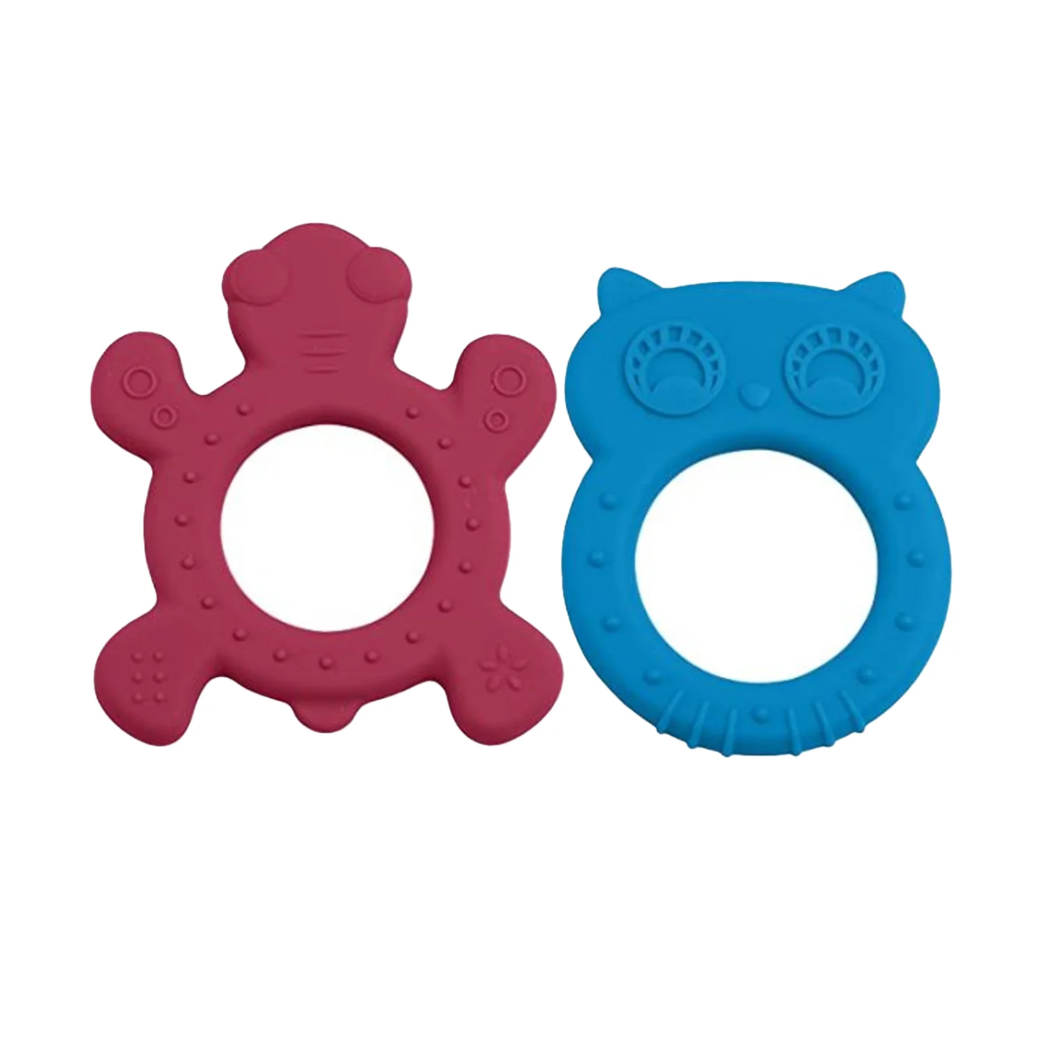 LuvLap Silicone Baby Teether - Owl & Turtle