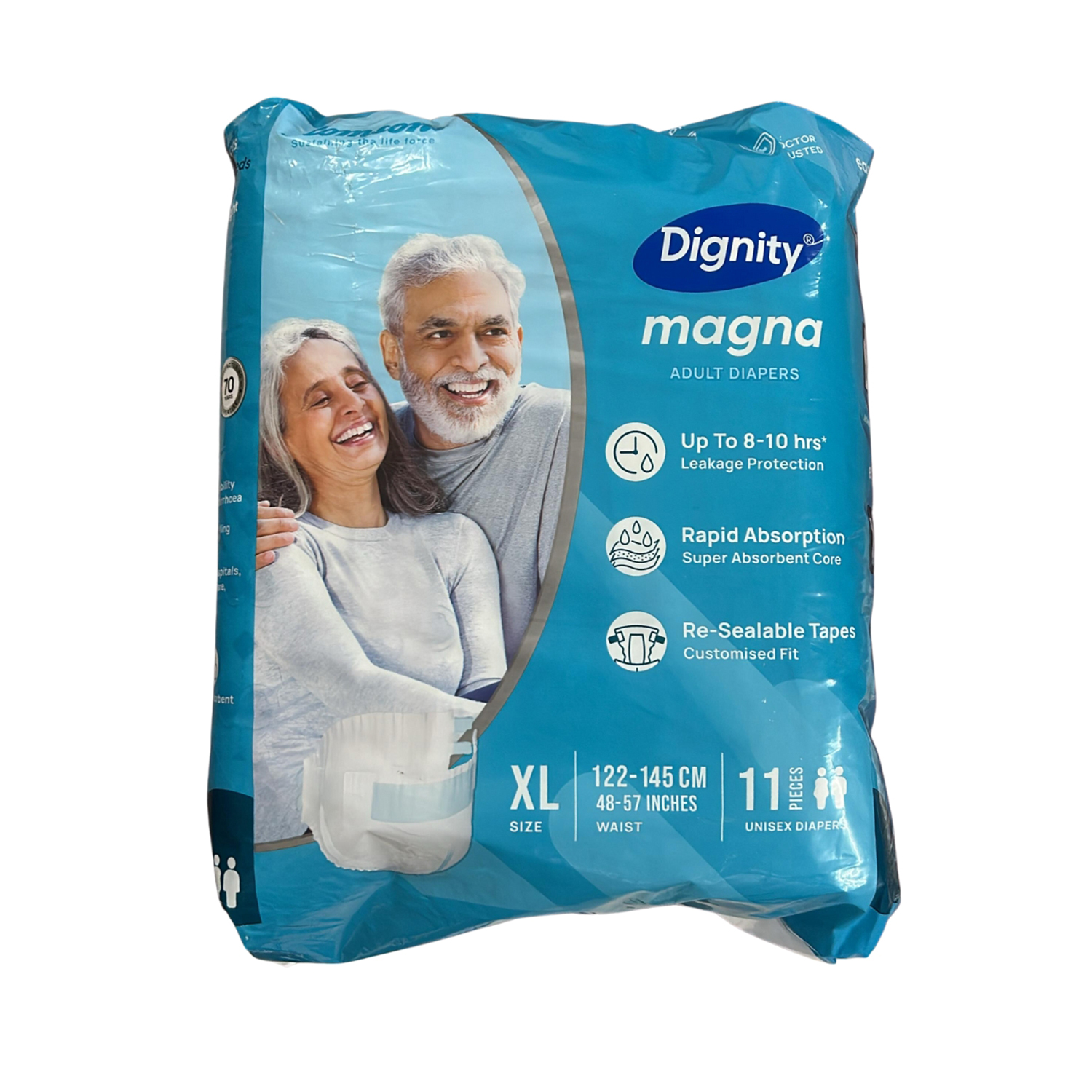 Romsons Magna Adult Diaper Medium Waist Size 28-45 inches - 10 Diapers