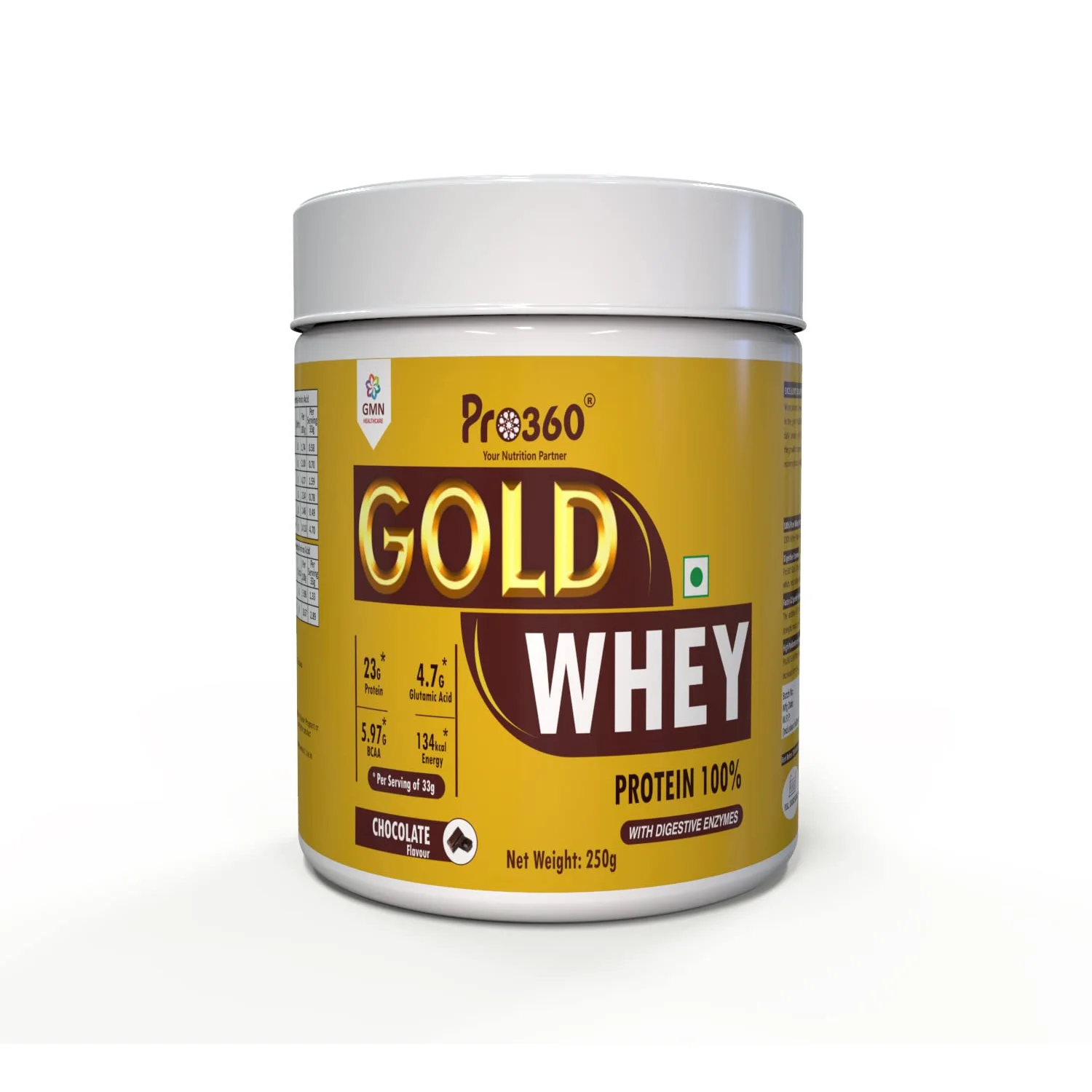 GMN Pro360 Gold Whey Protein Powder Chocolate Flavour (250g)