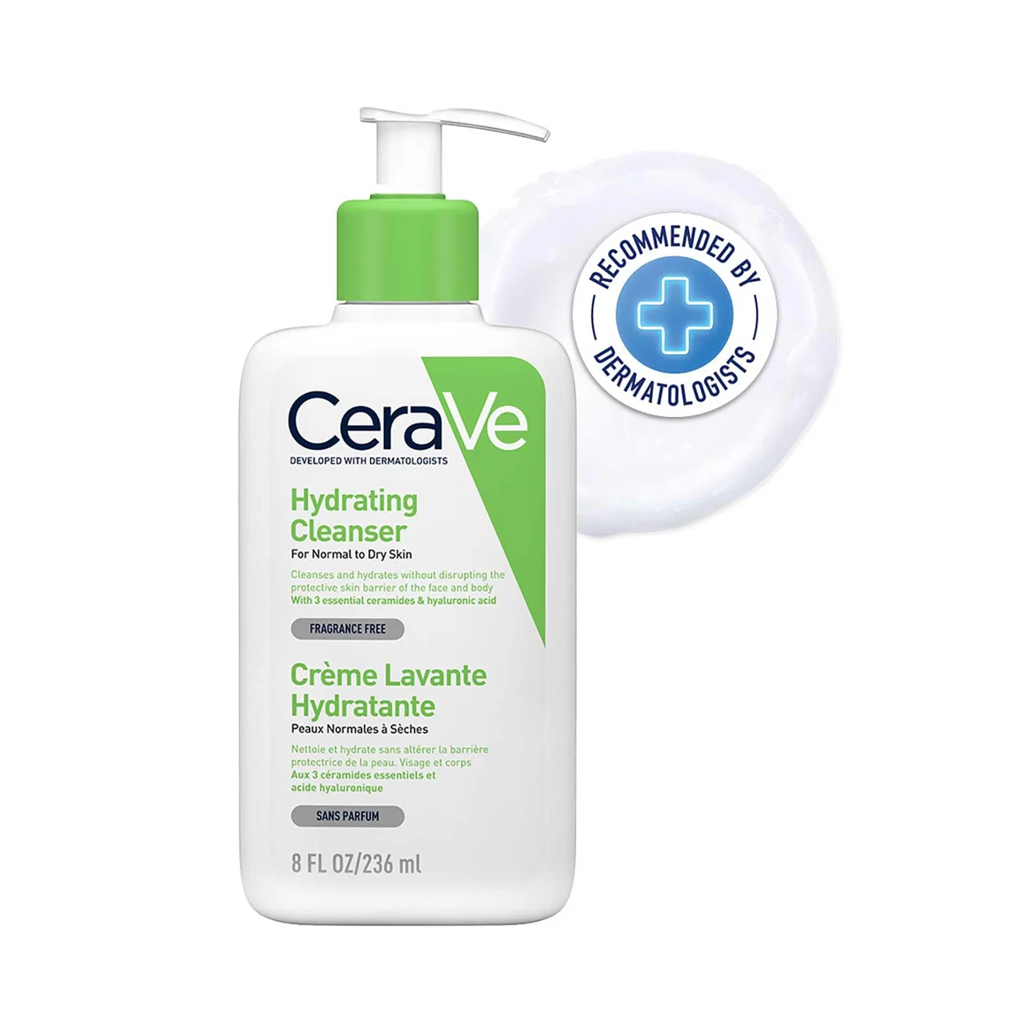Cerave Hydrating Facial Cleanser for Normal to Dry Skin (Fragrance Free) - 236ml