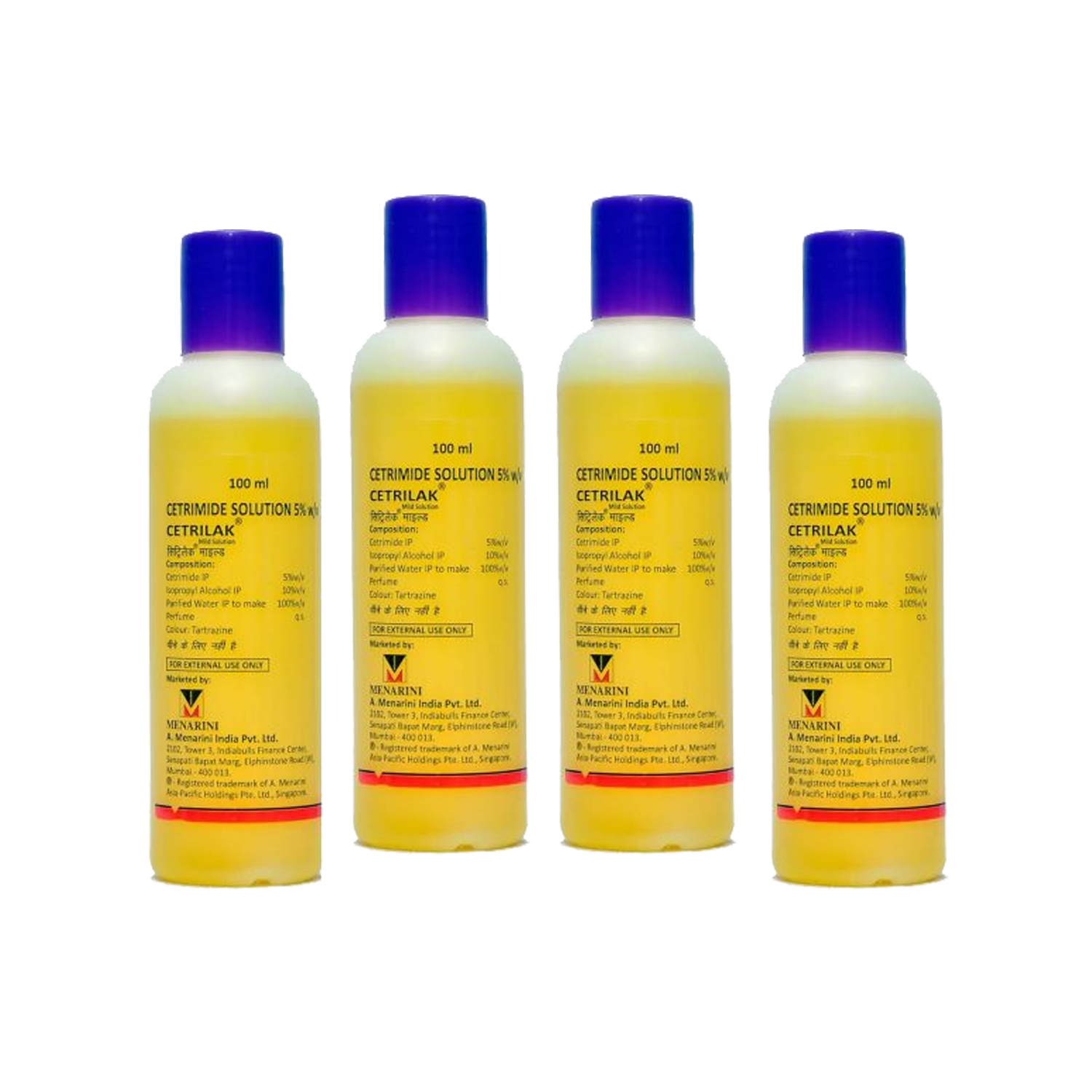 Cetrilak Cetrimide Solution 100ml - (Pack of 4)
