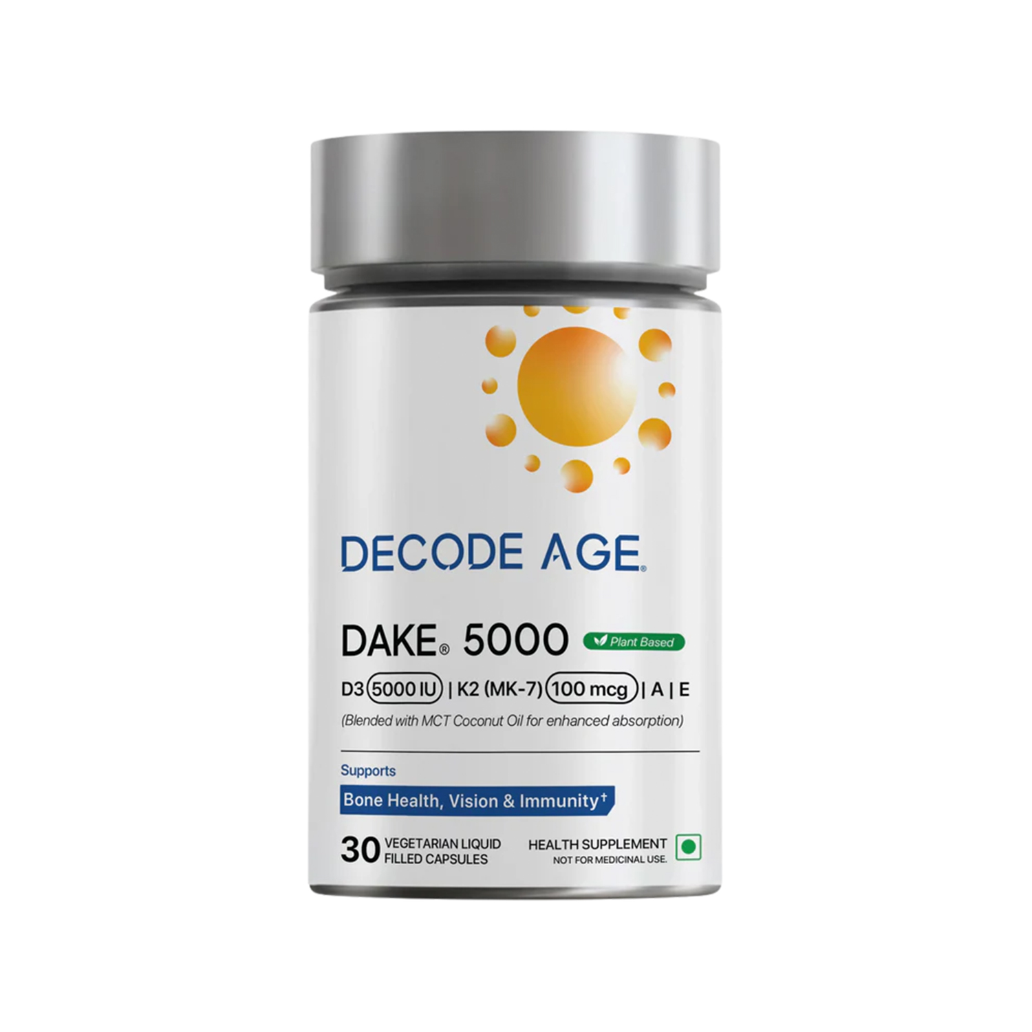 Decode Age Dake 5000IU Capsules (30 Nos)