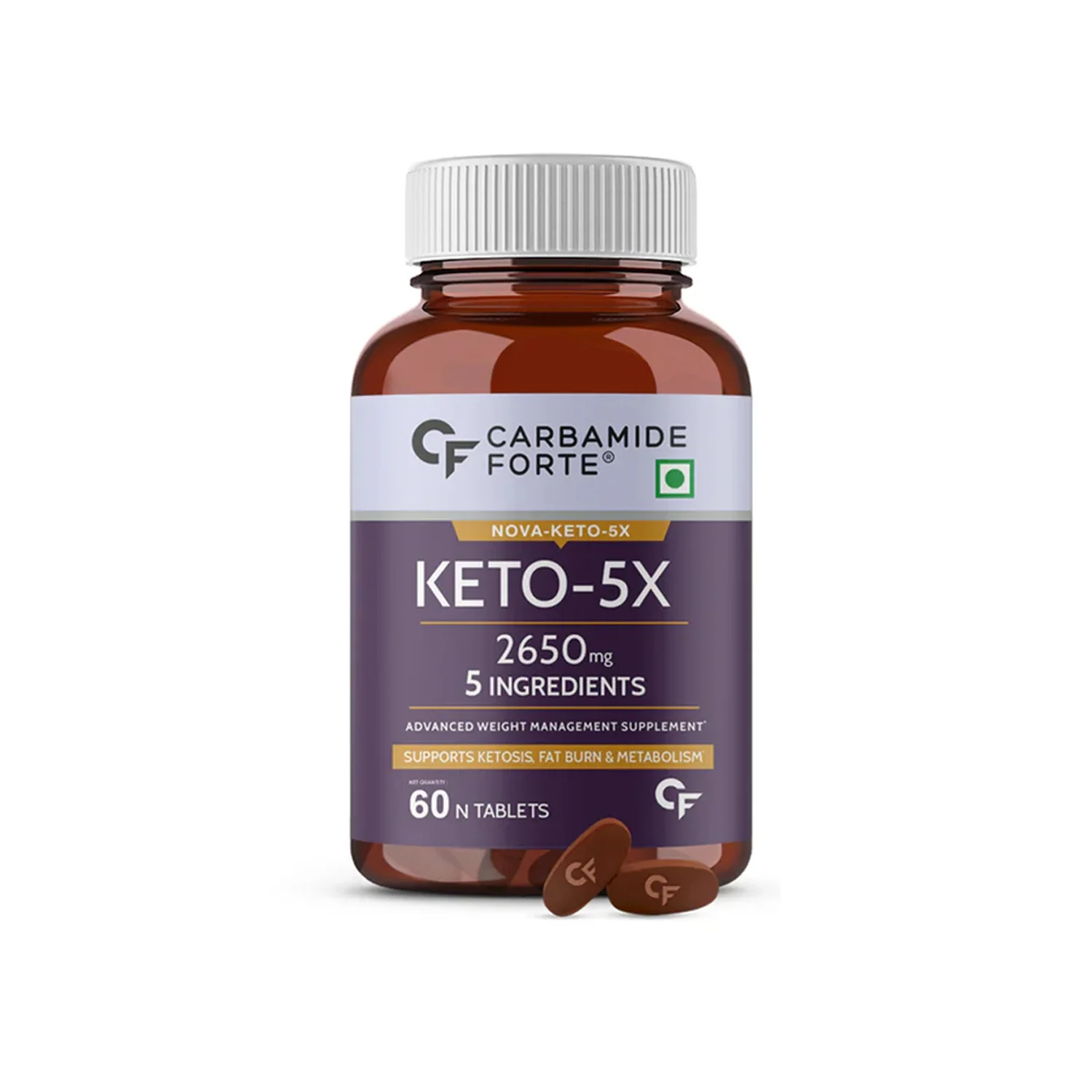 Carbamide Forte Keto-5X Fat Burner Tablet- 60 Tablets