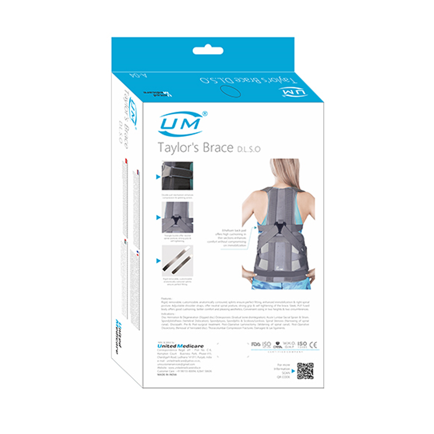 United Medicare Taylor's Brace D.L.S.O Short & Long (A-04) Universal