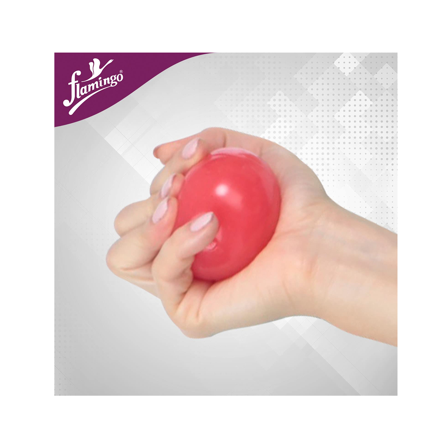 Flamingo Premium Silicone Stress / Exercise Ball OC2393 - Blue