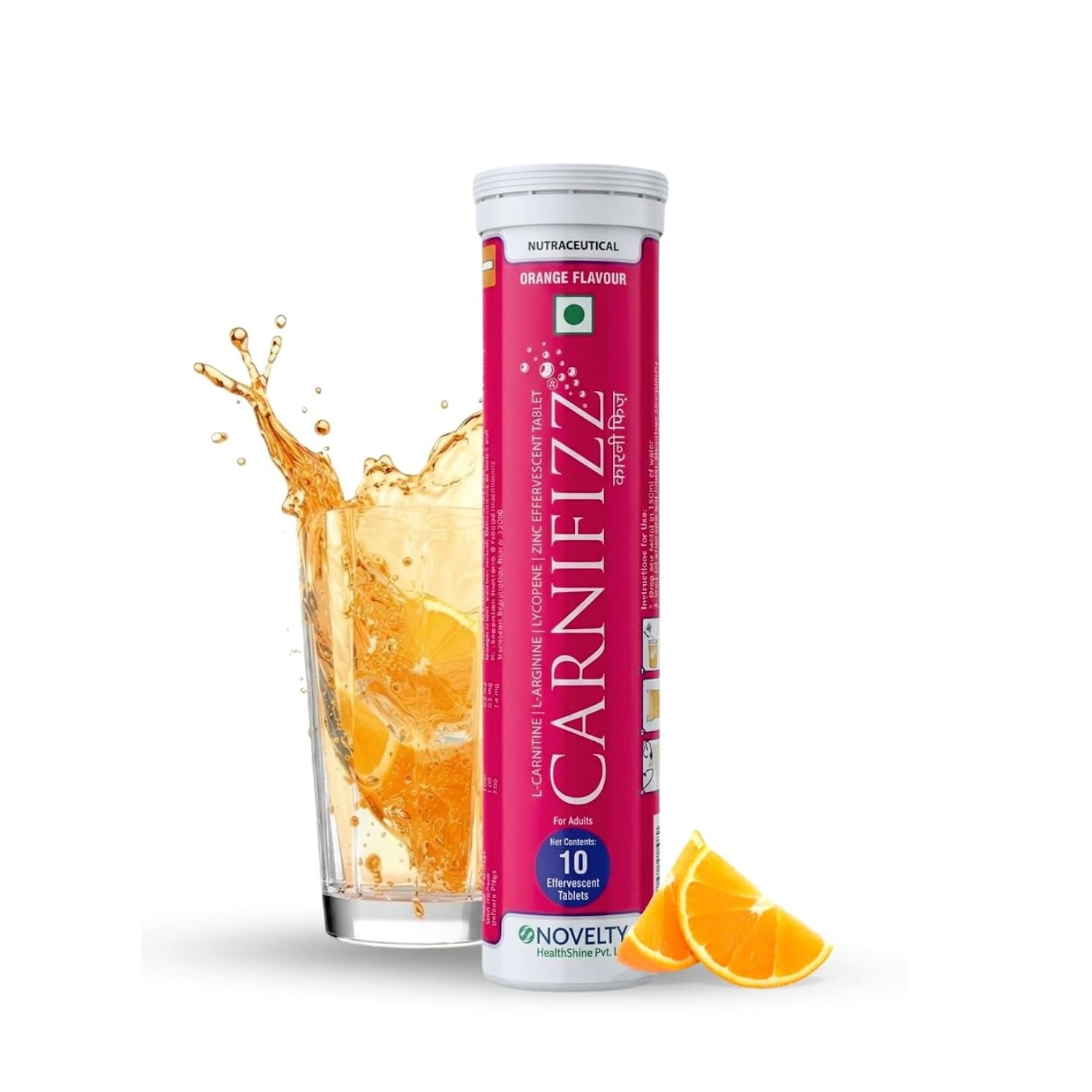 Carnifizz Zinc Effervescent Tablet (10 Nos) Orange Flavour