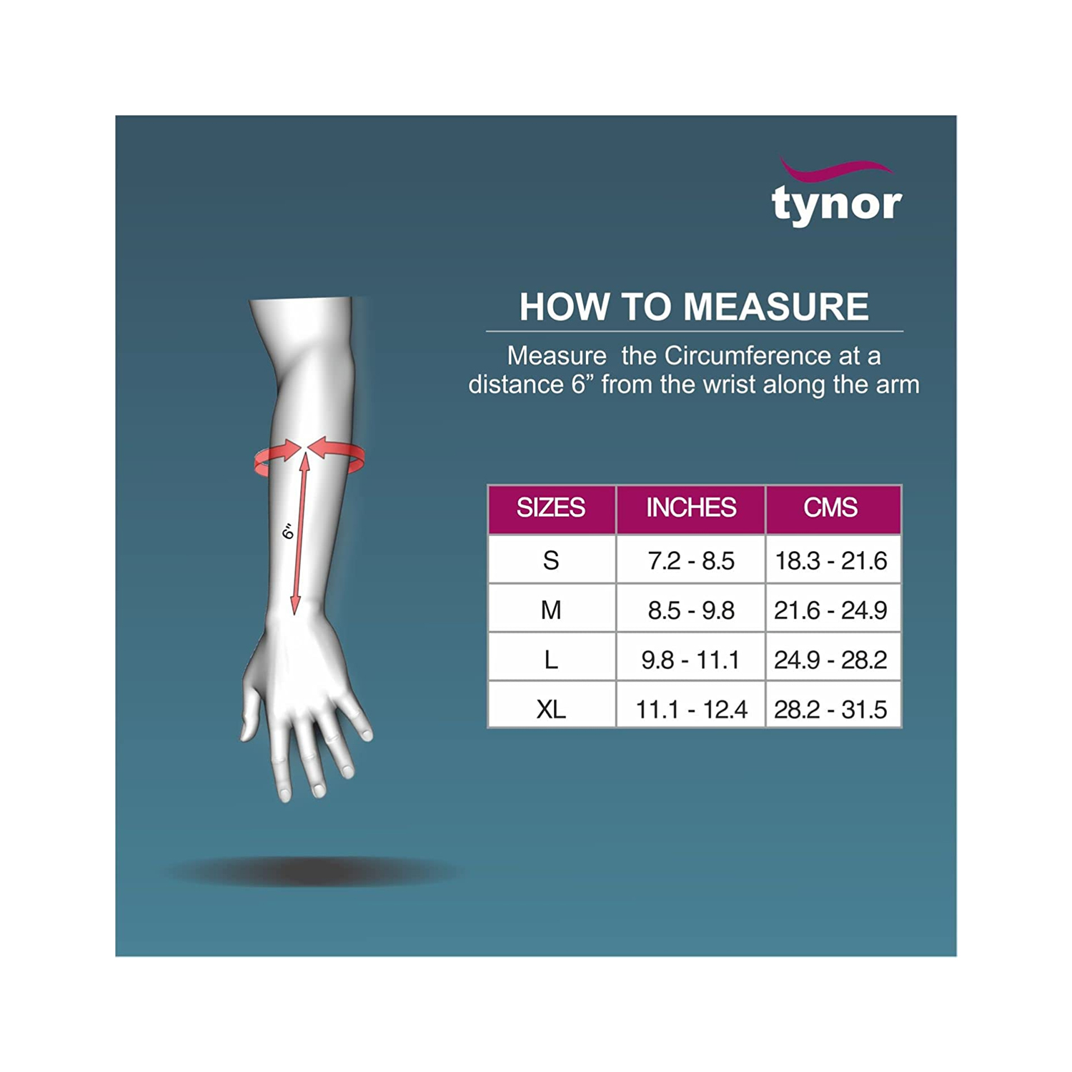 Tynor Elastic Wrist Splint Left E-01 (Medium)