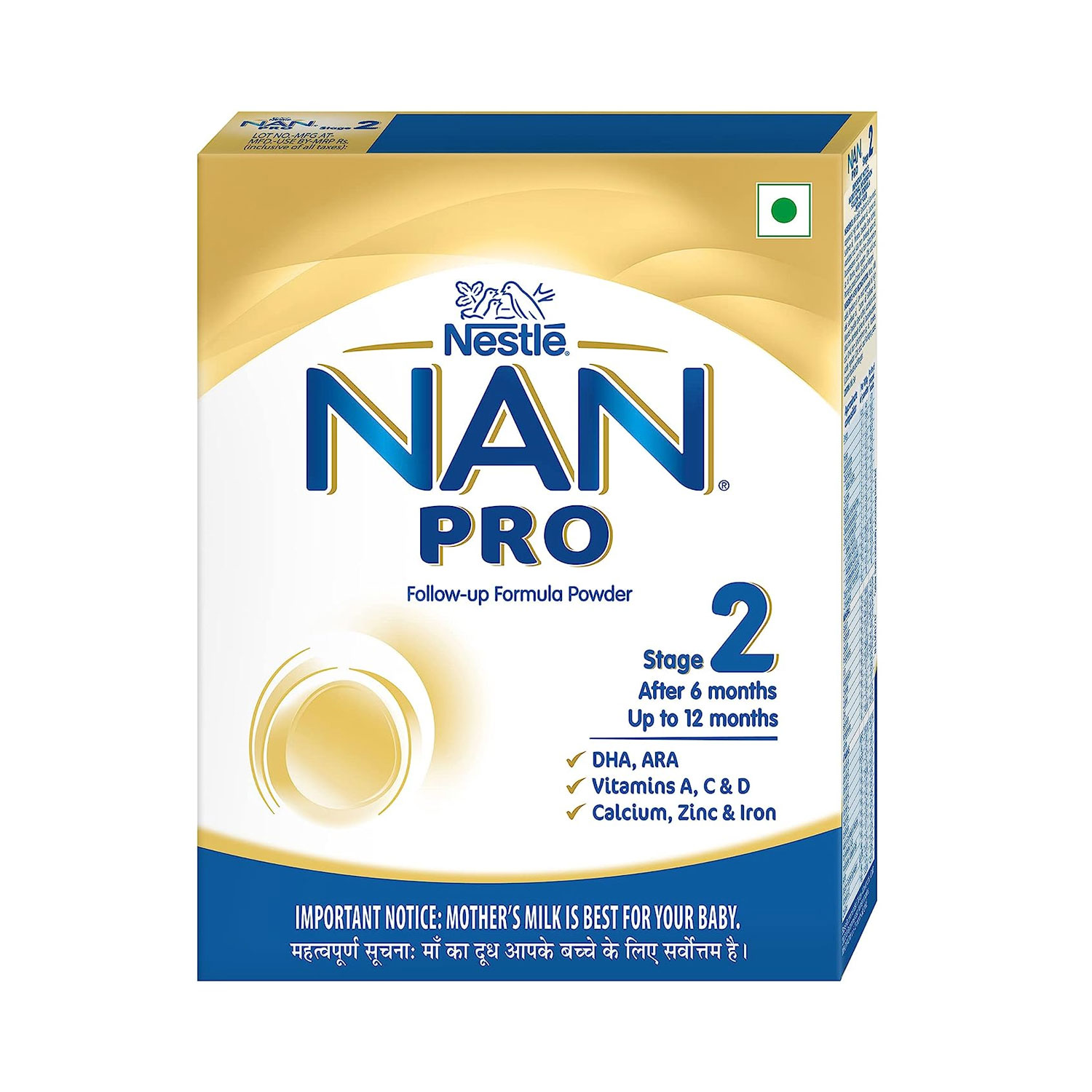 Nestle NAN PRO 2 Follow-Up Formula Powder, Stage 2, 400g Refill Pack  (After 6 Months upto 12 Months)