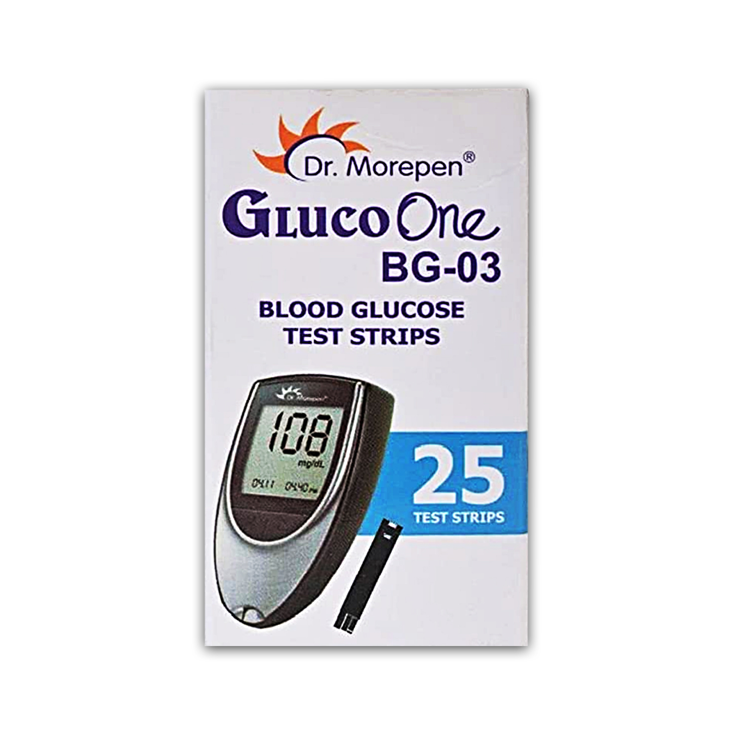 Dr Morepen Blood Glucose Test Strips BG-03 (25 Count)