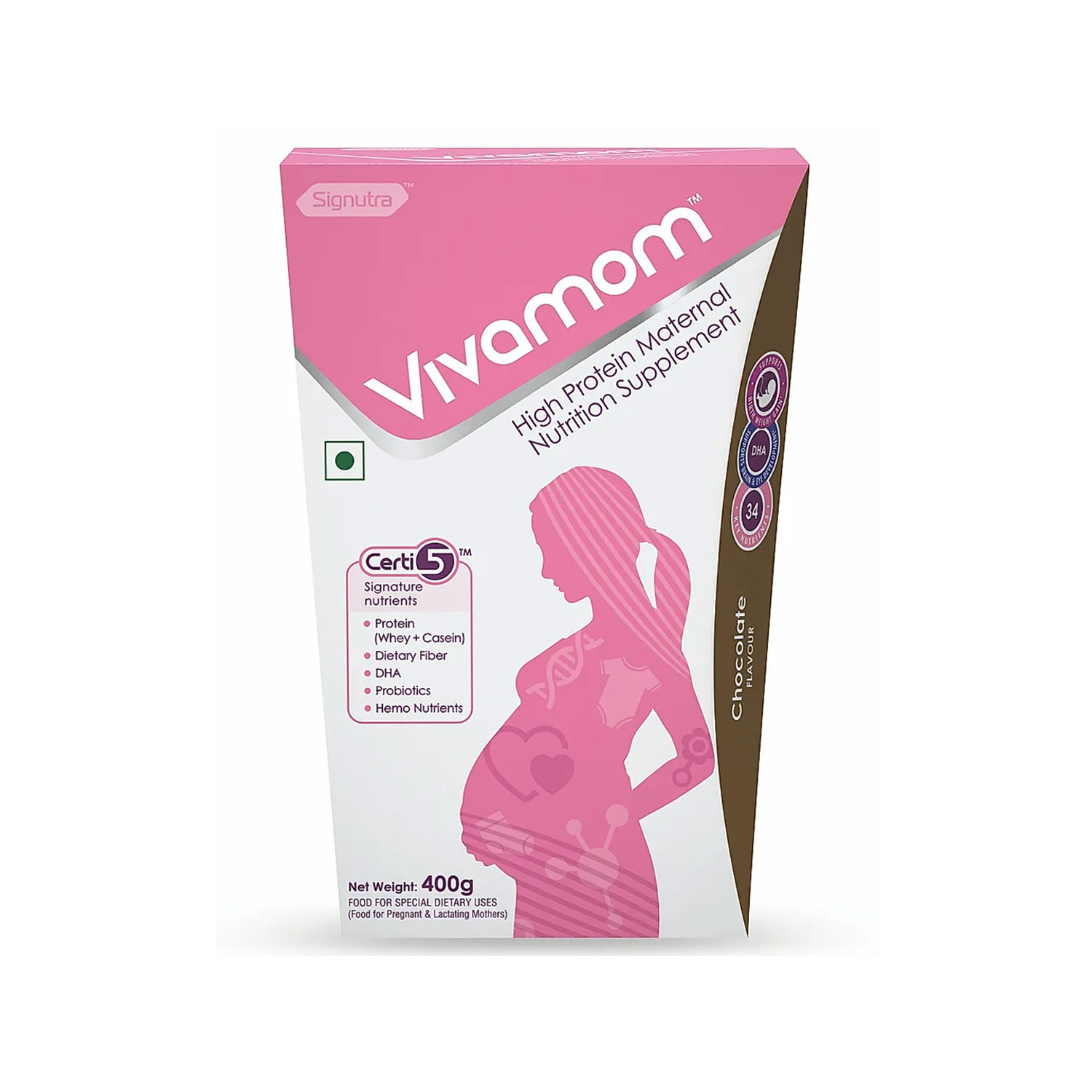 Signutra Vivamom Maternal Nutritional Supplement for Pregnant and Lactating Mothers Chocolate Flavour (200g)