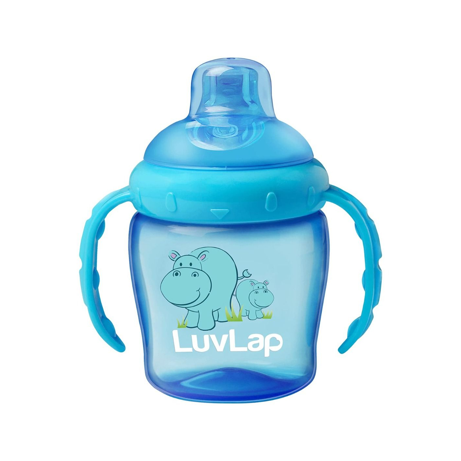 LuvLap Hippo Spout Cup Blue 225ml (M.No 19079)