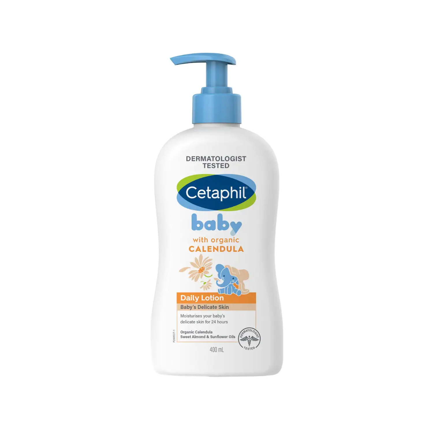 Cetaphil Baby Daily Moisturizing Lotion 400ml with Organic Calendula for Face & Body, Moisturizer for Kids