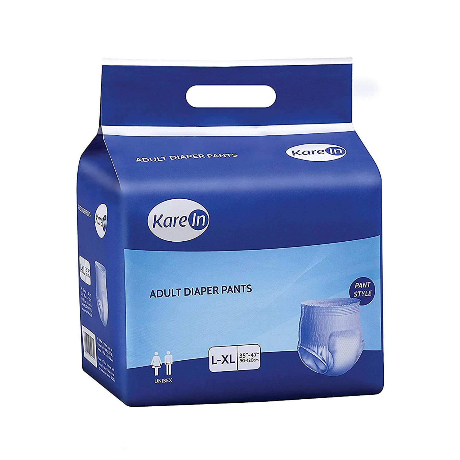 Karein Adult Pull ups - Pant Style Underwear Large 35 to 47 Inches (10 Diapers)