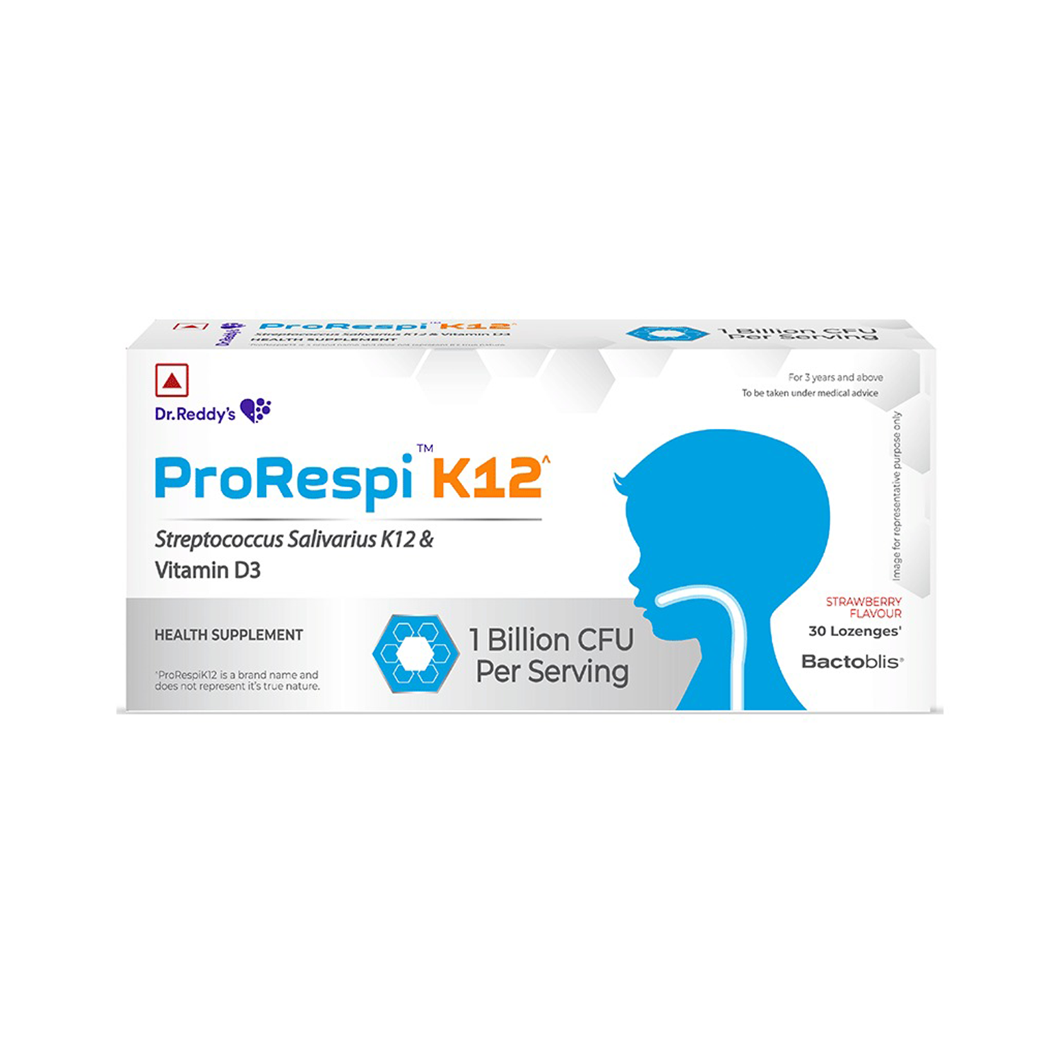 Dr. Reddy’s Prorespi K12 Lozenges Strawberry Flavour (30 Nos)