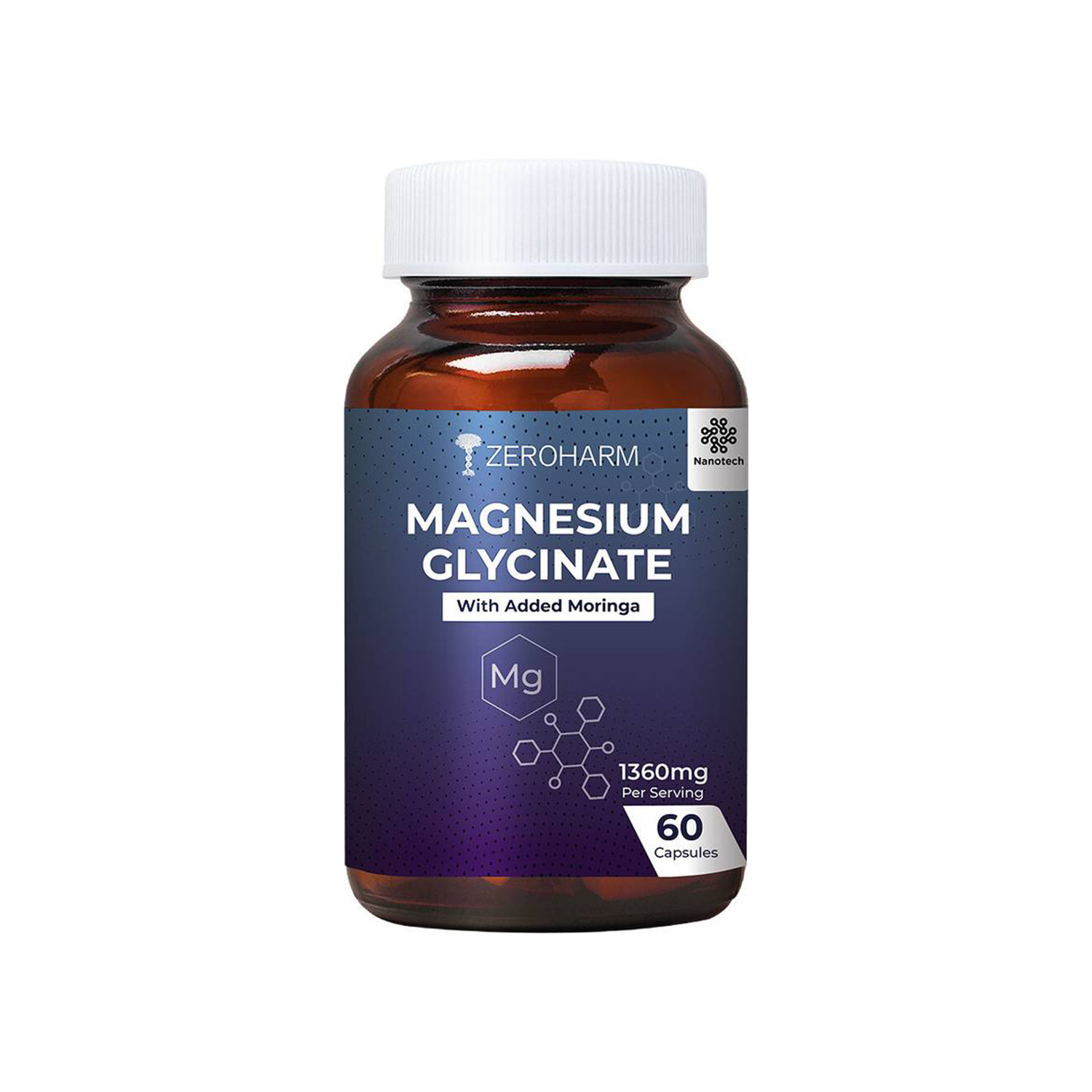 Zeroharm Magnesium Glycinate Capsules (60 Capsules)