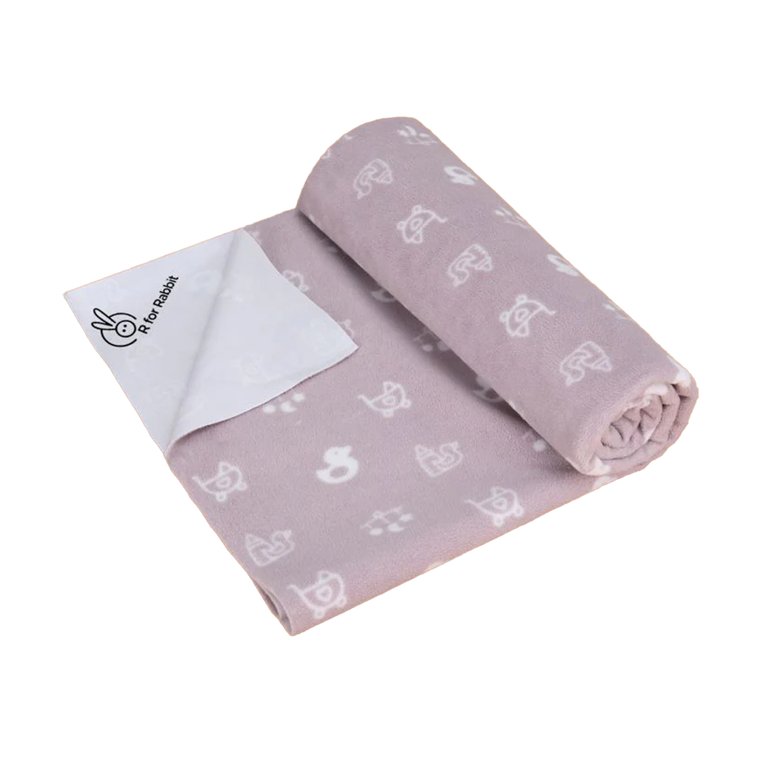 R for Rabbit Dry Nap Pee Premium Protector Sheet for Kids Grey (Small)