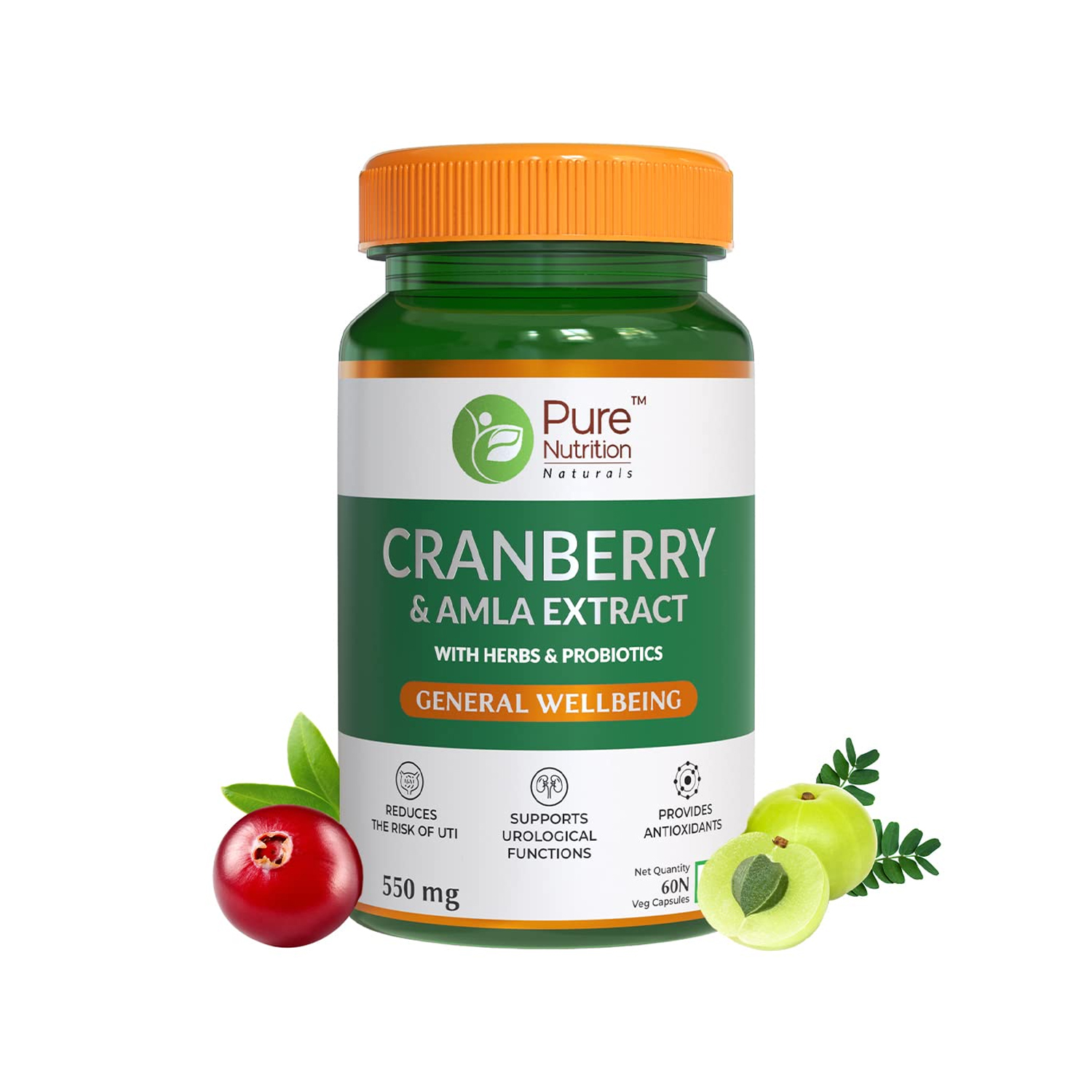 Pure Nutrition Cranberry & Amla Extract (60veg capsules)