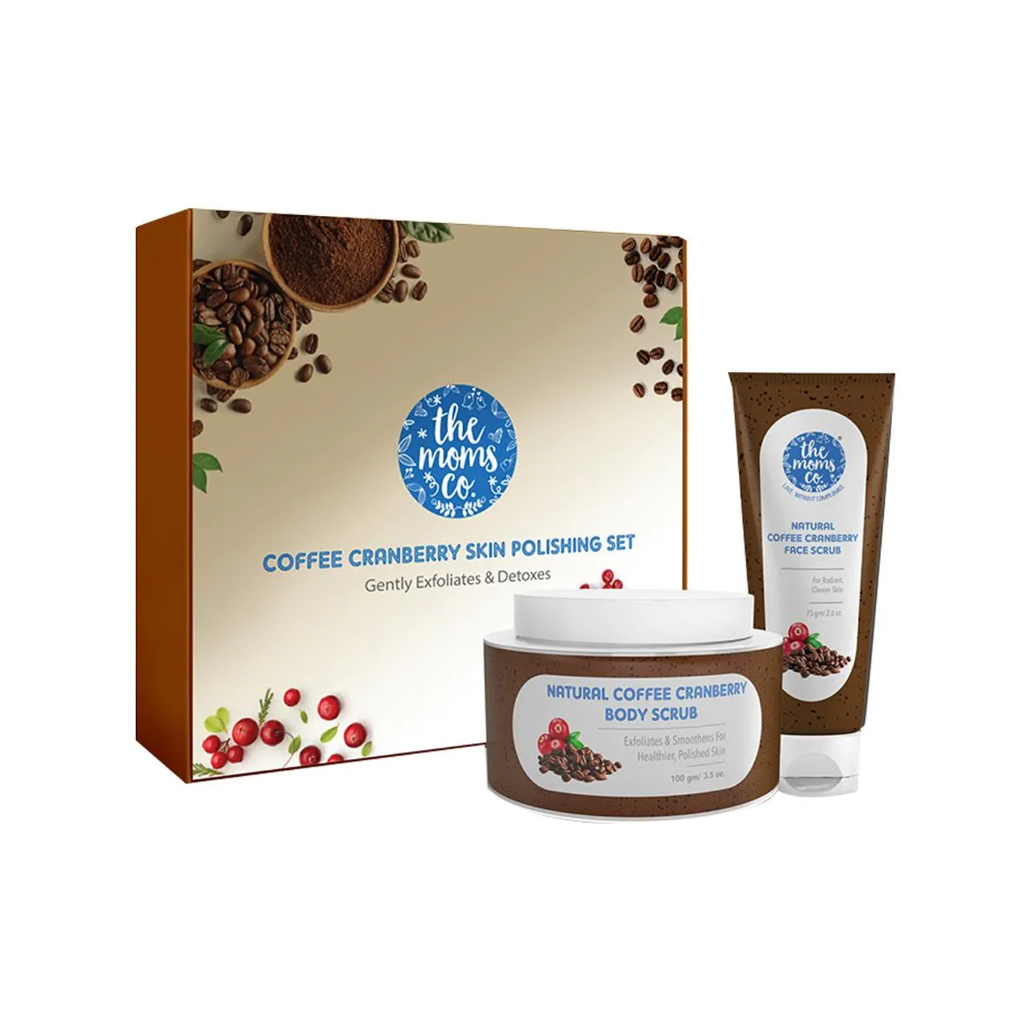 The Moms Co Natural Coffee Cranberry Scrub Set