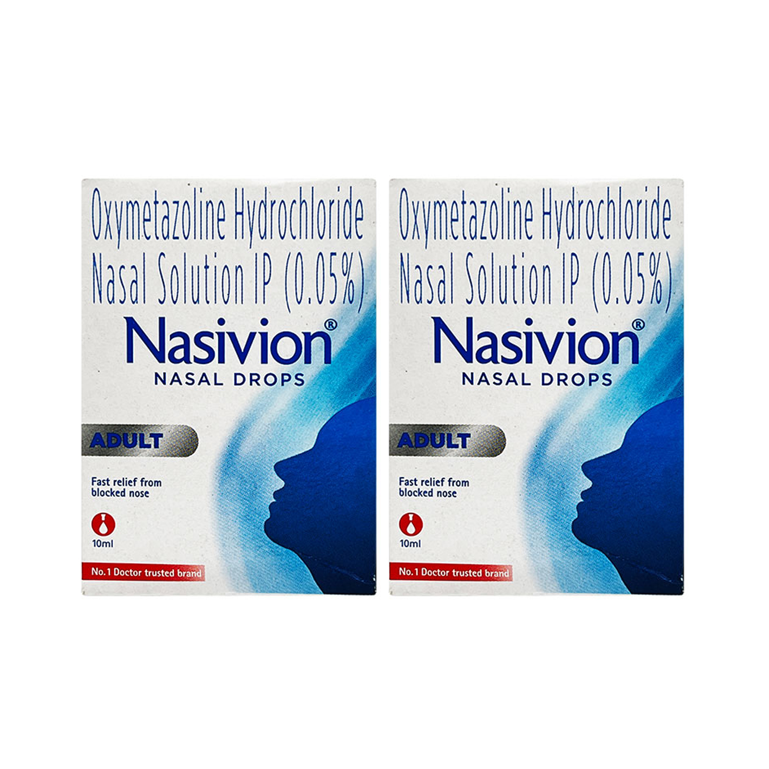 Nasivion Drops A (0.05%) - 10ml (Pack of 2)