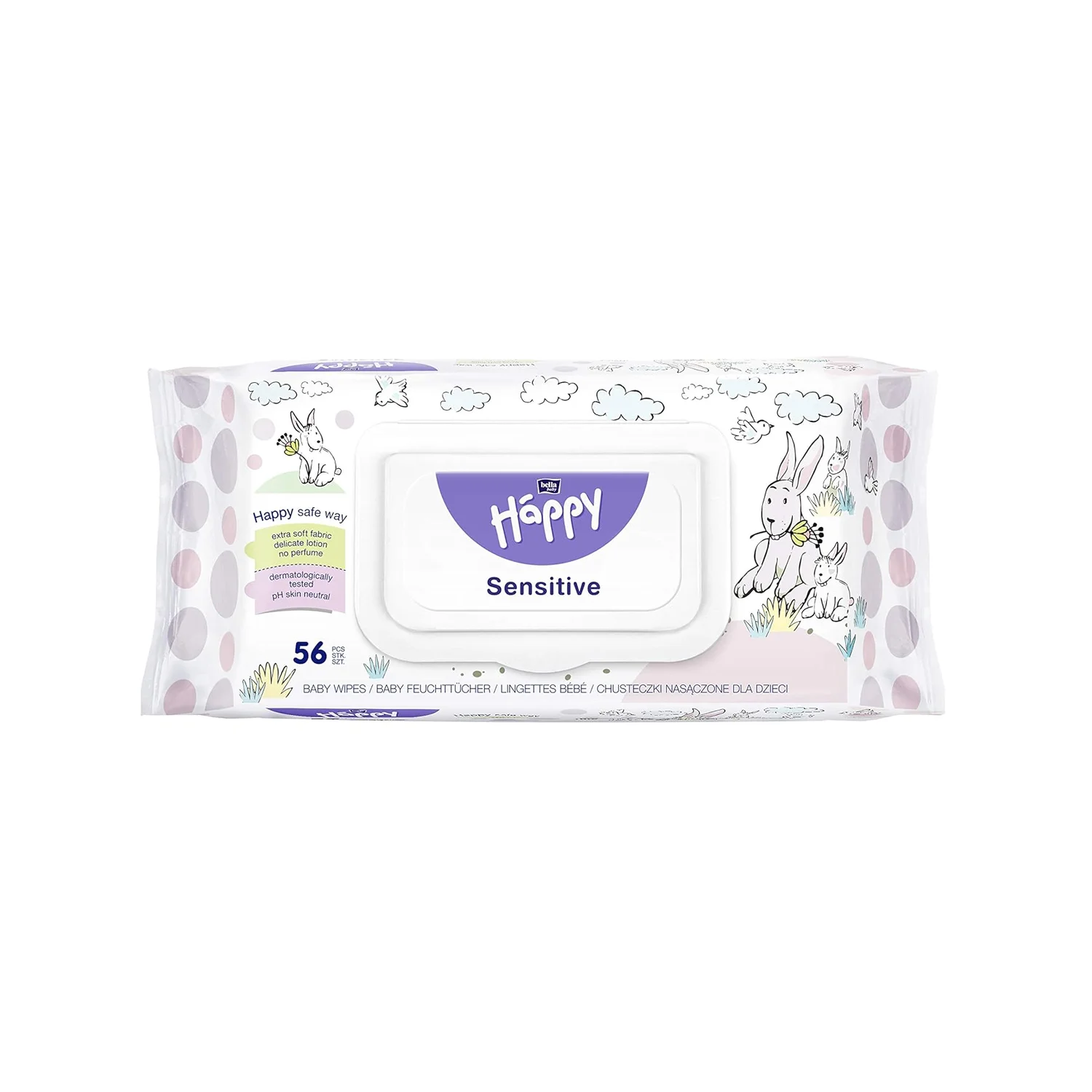 Bella Baby Happy Sensitive Skin Wet Wipes (56 Pieces)