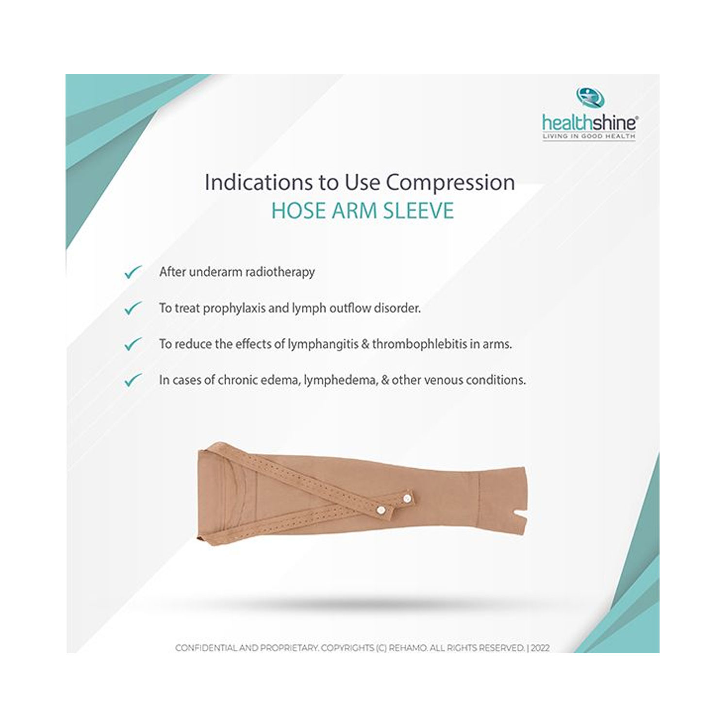 Healthshine Compression Arm Sleeve (HS-531) - Large