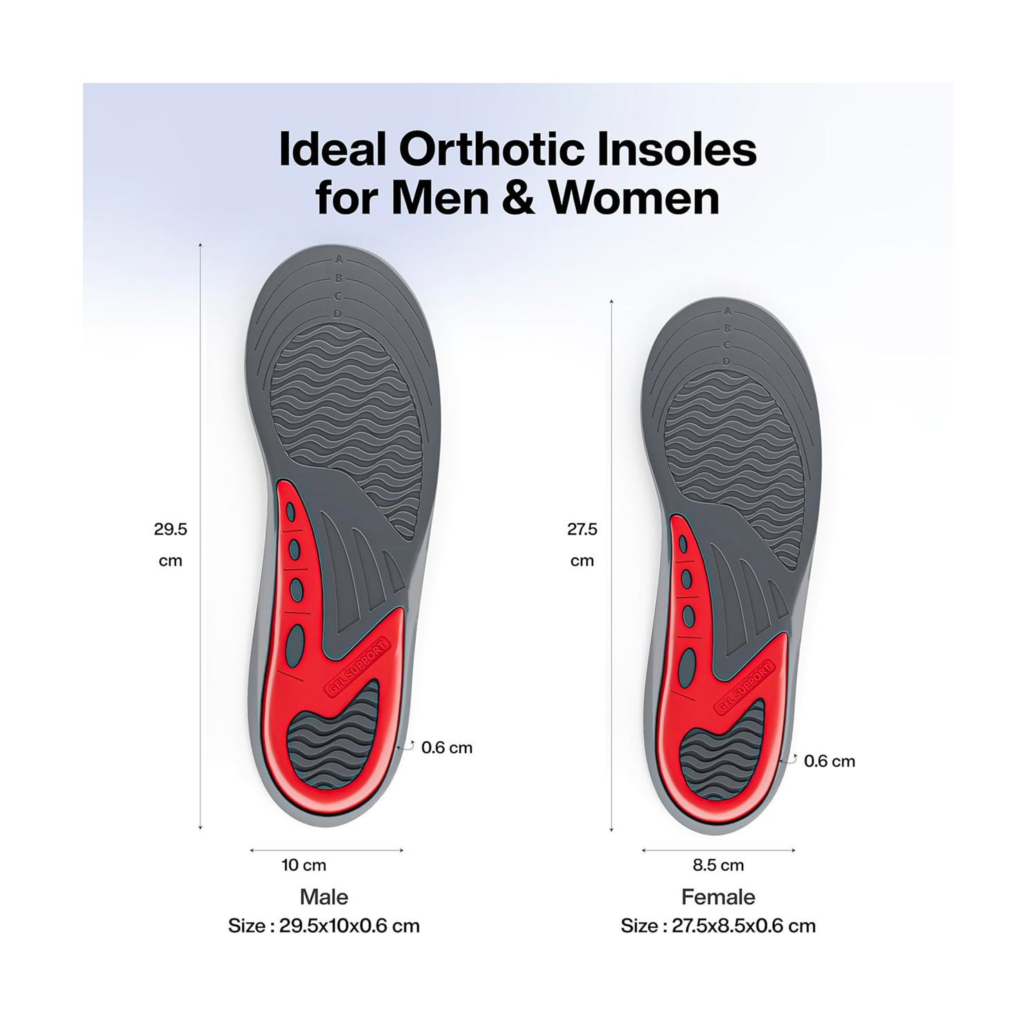 Fovera Dual Gel Insole Pair (Female)