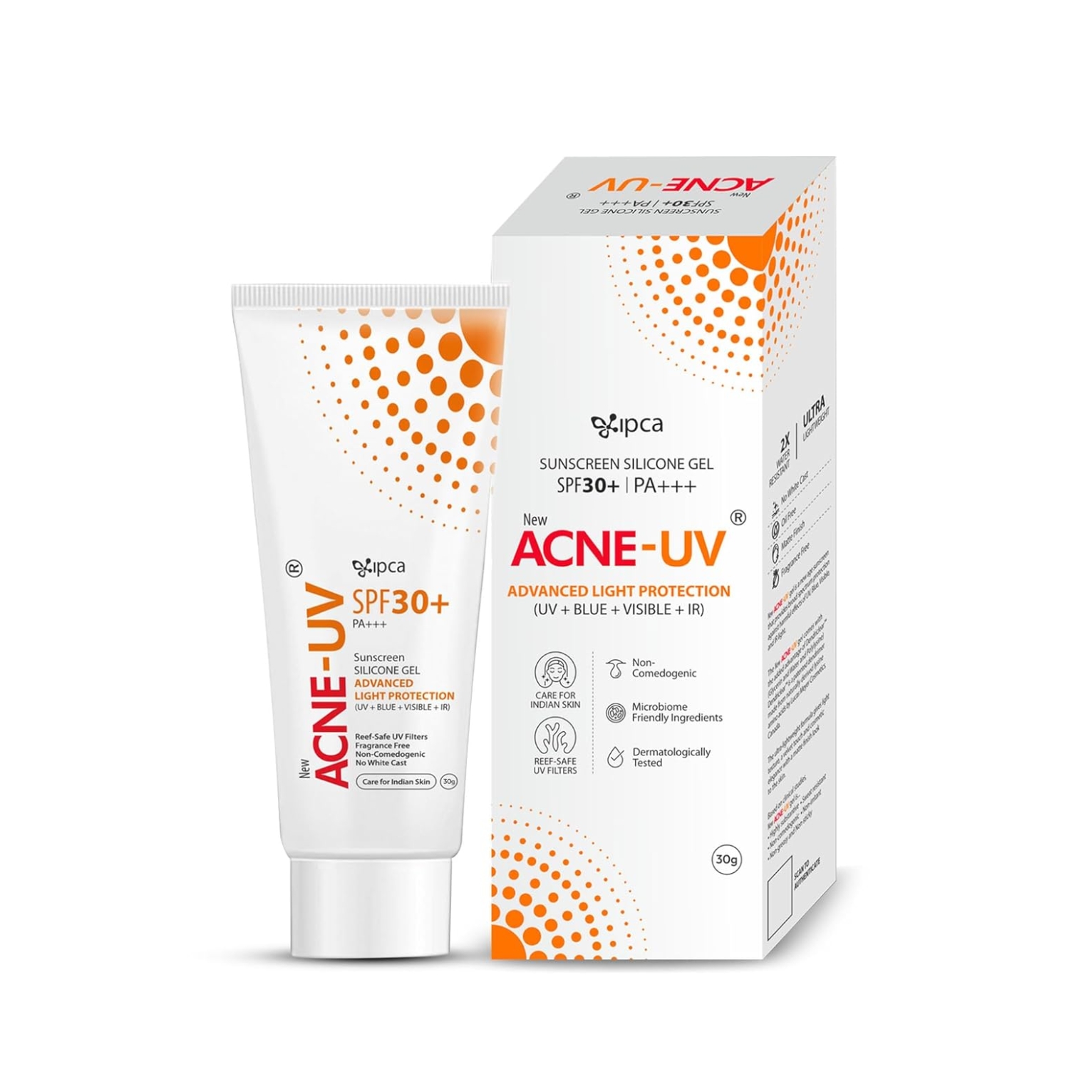 IPCA New ACNE-UV Sunscreen Silicone SPF 30+ Gel (30g)