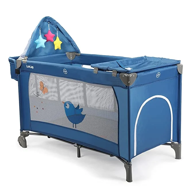 Luvlap Wonderjoy Baby Playpen - Blue (M.No 18529)