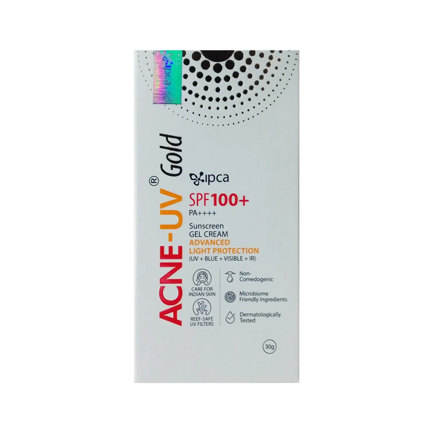 IPCA ACNE-UV Gold Sunscreen Gel Cream SPF 100+ (30gm)