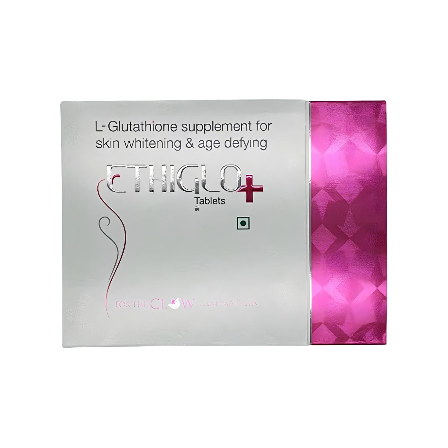Ethiglo Plus L-Glutathione Tablets for Skin Whitening and Age Defying, 60 Tablets