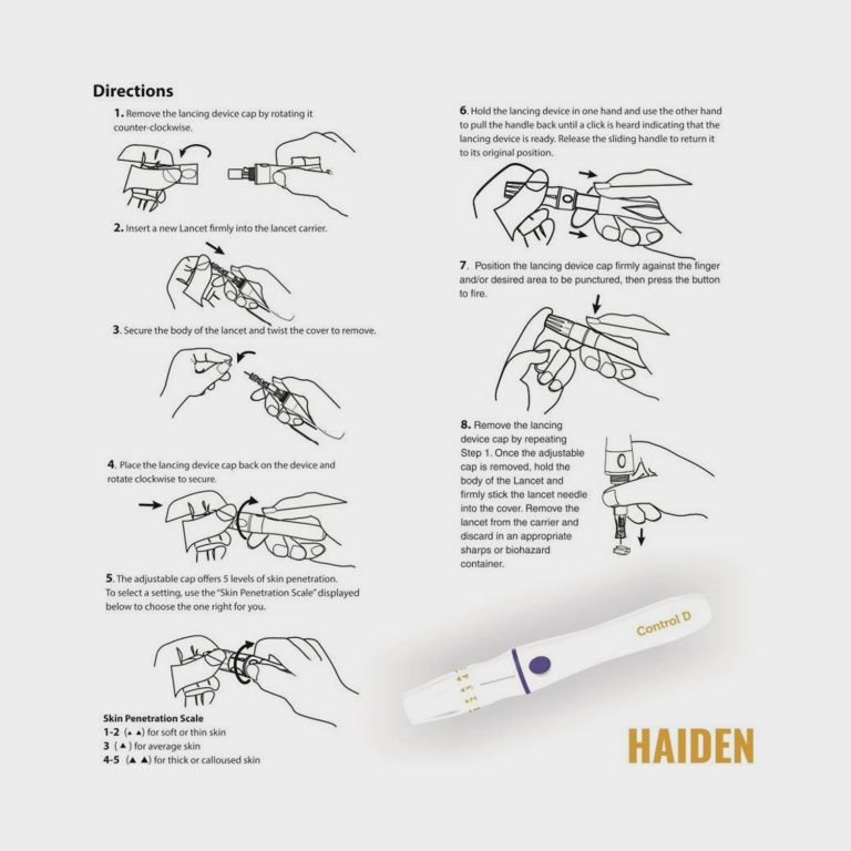 Control D Comfort Lancing Device (White) - Cureka - Online Health Care