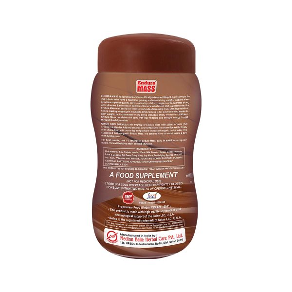 Endura Mass Weight Gainer Chocolate Flavour 500 g