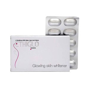 Ethiglo Skin Whitening Tablets with L Glutathione and Alpha Lipoic Acid, 10 Tablets