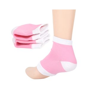 AlexVyan Original Silicone Gel Heel Socks Heel Support (Pink)