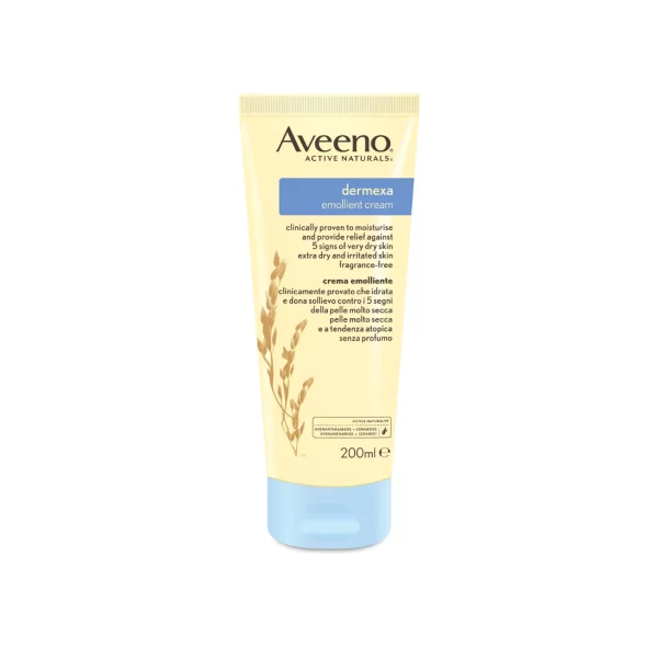 Aveeno Dermexa Emollient Cream (200 ml) | Effective for Dry Skin, Eczema