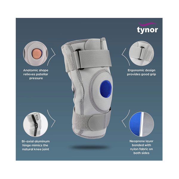 Buy Tynor Knee Support Hinged (Neoprene) Large Online at Best Price In  India - Cureka