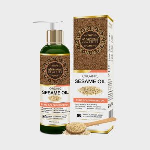 Morpheme Remedies Organic Sesame Oil (Pure Coldpressed Oil) For Hair, Body, Skin Care, Massage, 200 Ml