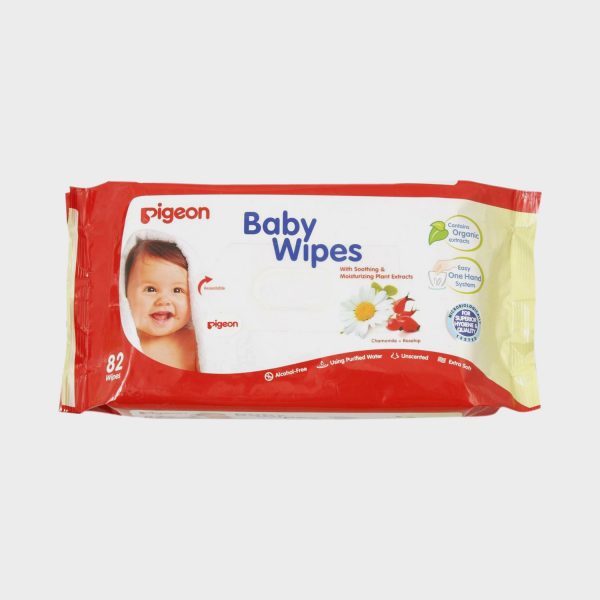Pigeon Baby Wipes Chamomile And Rosehip 82 Sheets