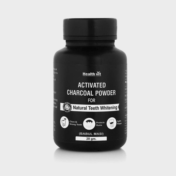 HealthVit Activated Charcoal Powder for Natural Teeth Whitening
