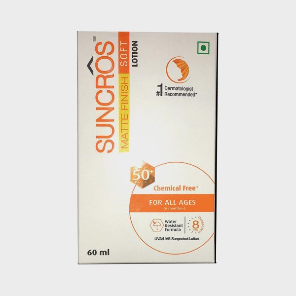 Suncros Matte Finish Soft Sunscreen Lotion SPF 50+ (60 ml)