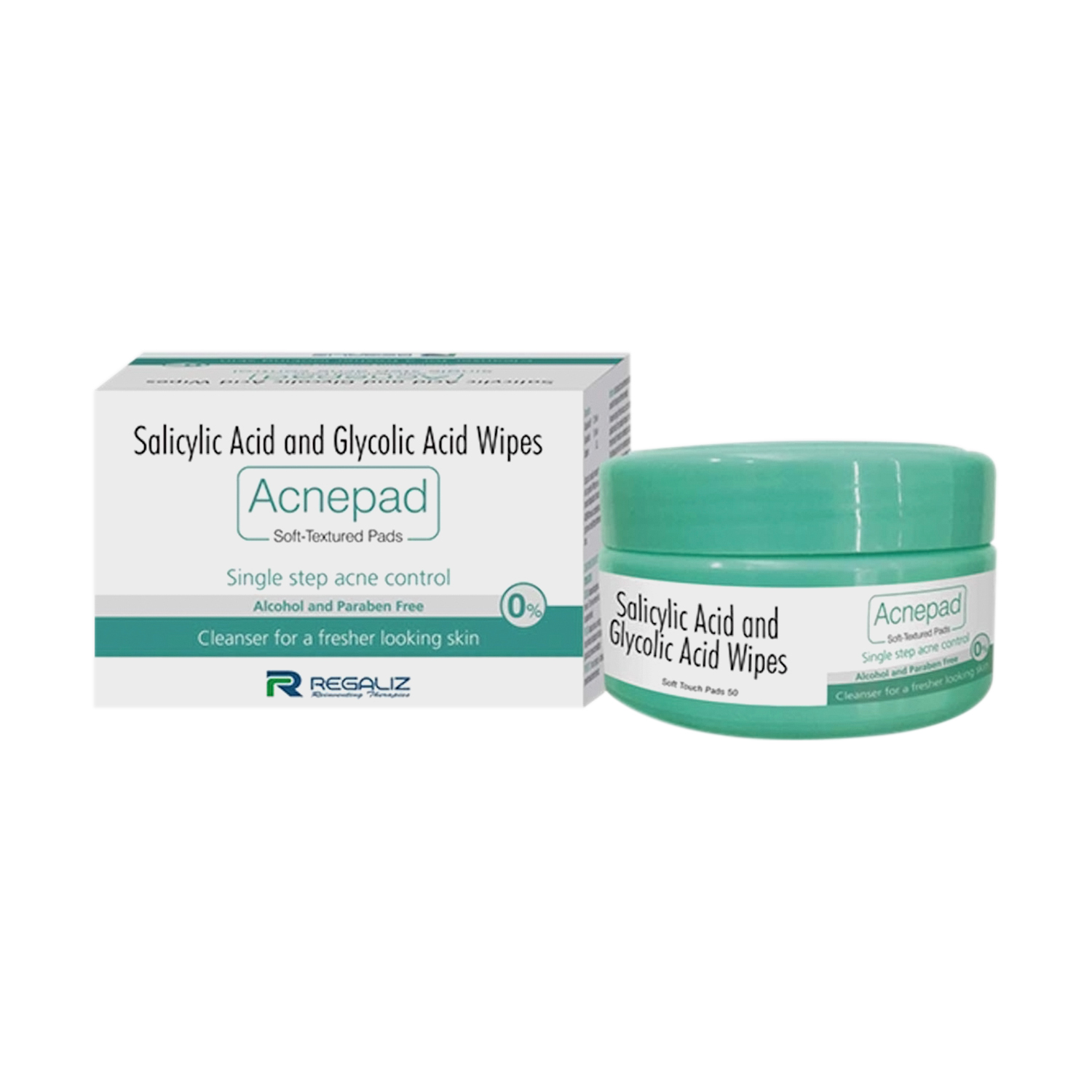 Regaliz Acnepad 50 Wipes ₹289 Best Salicylic acid & Glycolic Acid