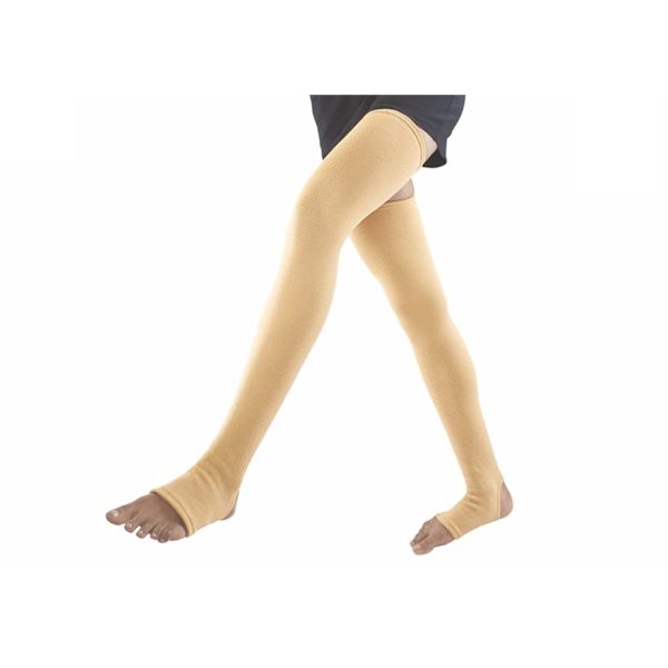 Varicose Vein Stockings | Provides Leg Compression to Improve Blood  Circulation & Relieves Pain (Beige)