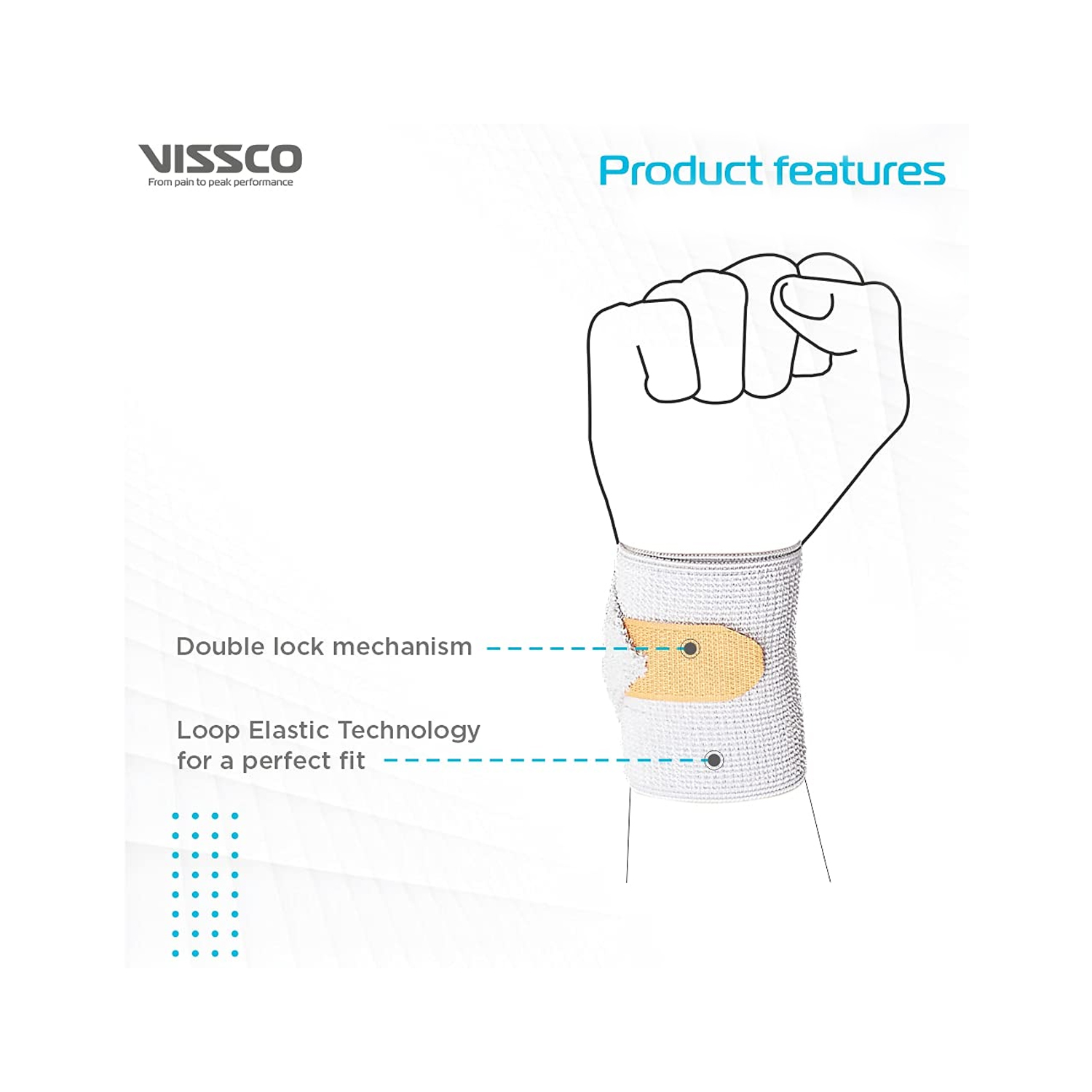 Vissco Wrist Binder With Double Lock Cureka